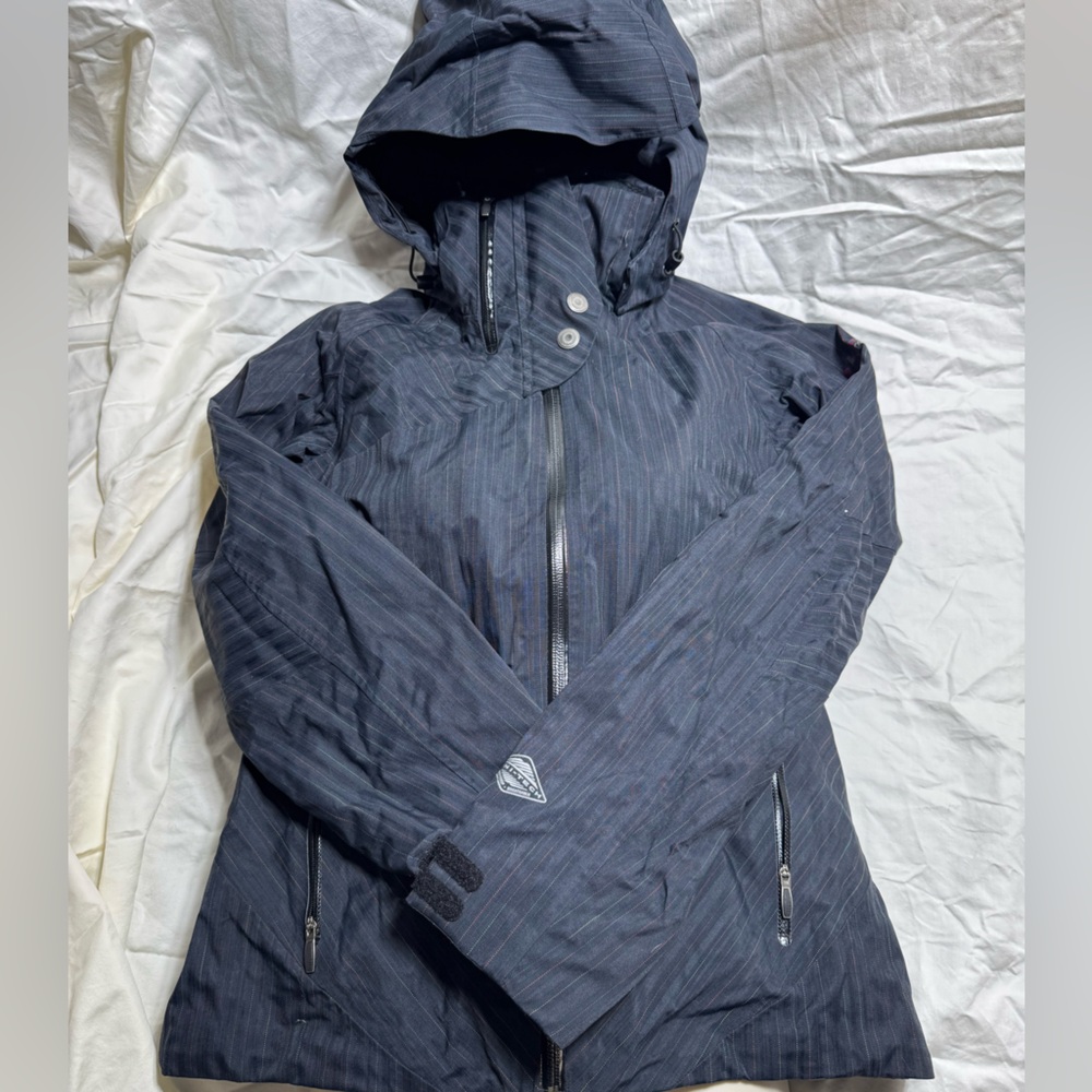 Columbia Titanium women’s  Black striped ski jacket
